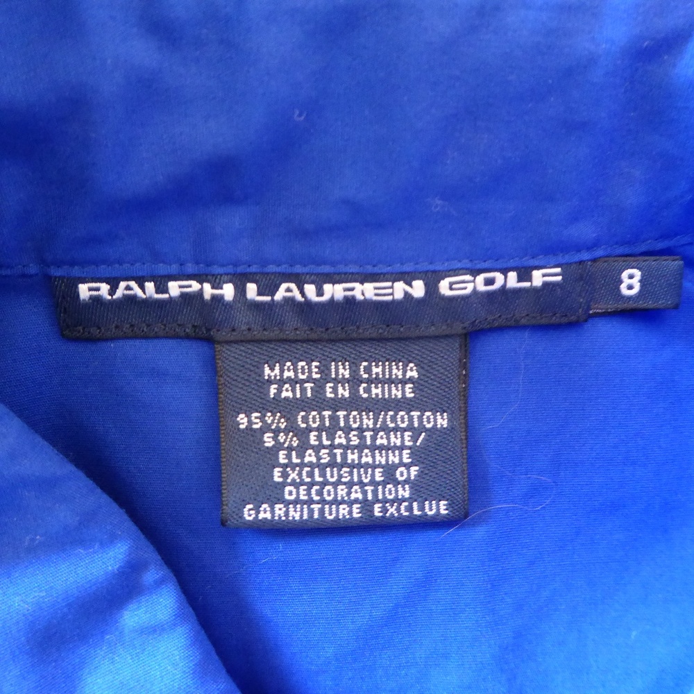 Ralph Lauren Golf Dark Blue Button Up Big Pony Logo Shirt Blouse Short Sleeve - Picture 7 of 7